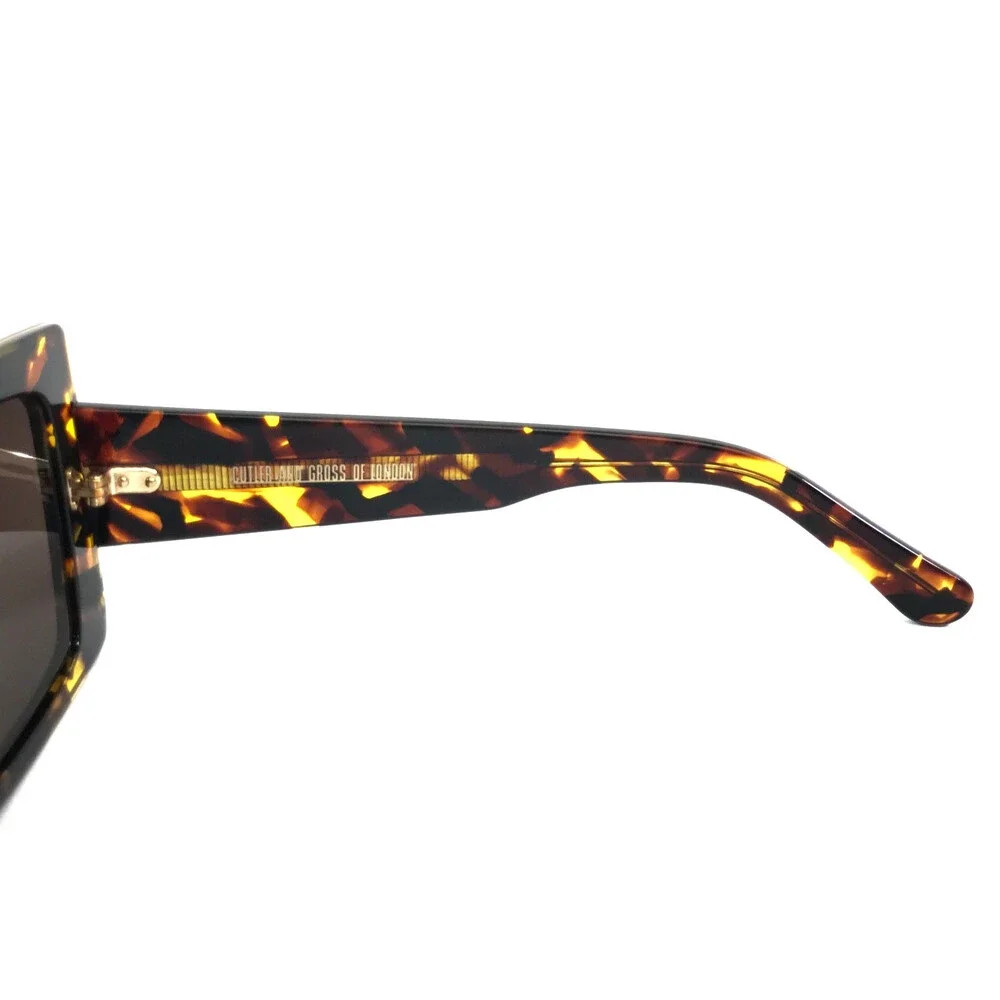 Cutler and Gross Sunglasses M1284 C02 Tortoise Oversized Frames w/ Brown Lenses